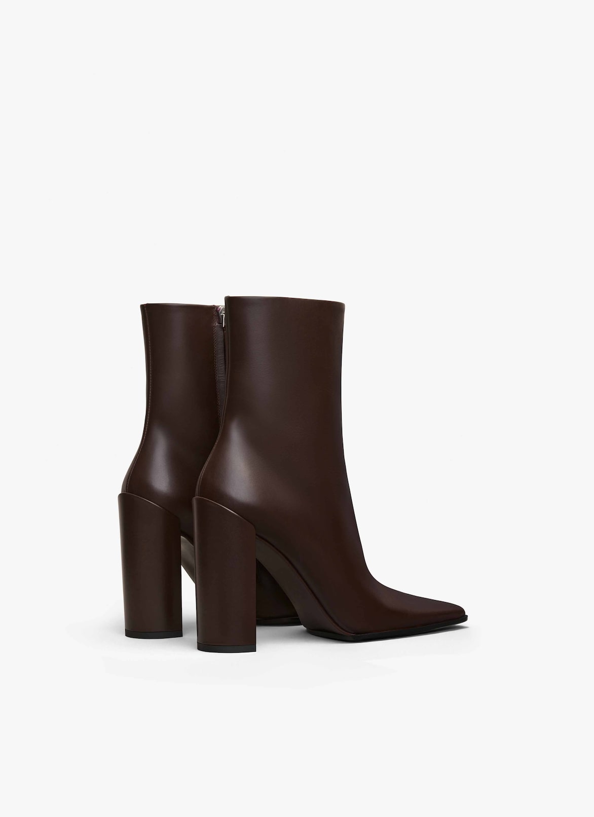 SQUARE ANKLE BOOTS IN CALFSKIN ALAÏA CHOCOLATE SQUARE ANKLE BOOTS IN CALFSKIN